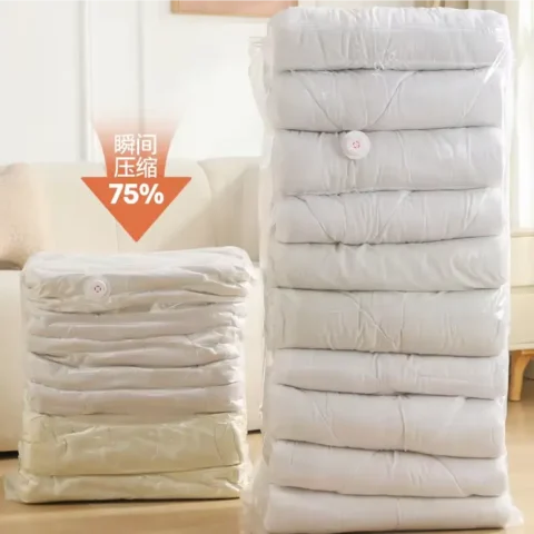 Cube Vacuum Storage Bag | Extra Large Space Saving Bag | Clothes & Blanket Organizer