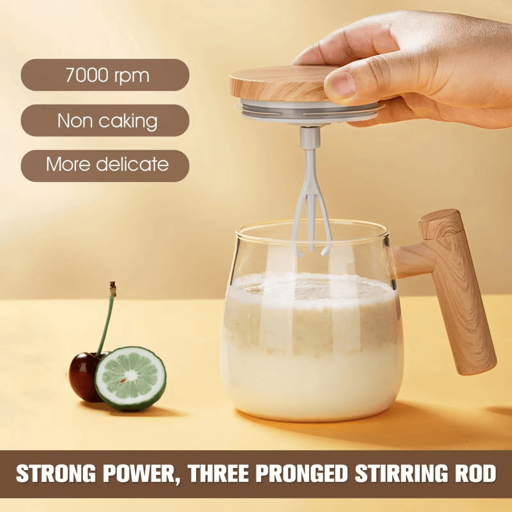 Automatic Electric Coffee Mixer Cup 400ML (Rechargeable) – Smart Mixing, No Spoon Needed