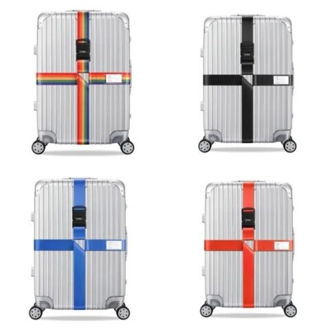 Adjustable Luggage Straps with Combination Lock | Heavy Duty Suitcase Belts for Travel | TSA-Friendly Packing Accessories